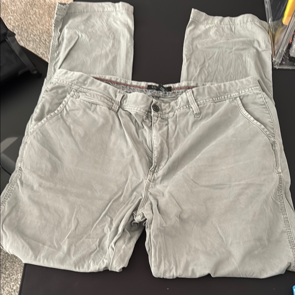 Guess Gray Chinos Lightweight Cotton Blend